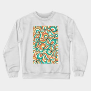 Retro Swirl Pattern Crewneck Sweatshirt